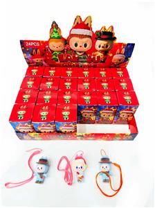 展示盒24只盲盒植绒款pvc拉布布圣诞哭娃（混色混款） - OBL10389247