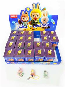 展示盒24只盲盒植绒款pvc娃衣拉布（混色混款） - OBL10389248