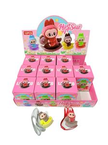 展示盒12只盲盒植绒款pvc木马（混色混款） - OBL10389252