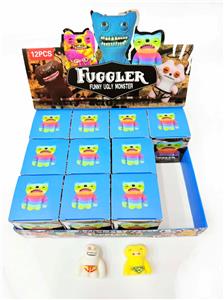 展示盒12只盲盒植绒款pvc新款萌牙怪 （混色混款） - OBL10389260