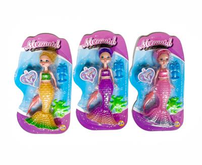 8寸实身灯光美人鱼娃娃/3款混装/包电（2粒AG3） - OBL10390582