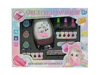 跨境儿童彩妆儿童化妆品饰品美甲梳扮女孩玩具过家家新款DIY饰品化妆品套装 - OBL10391274