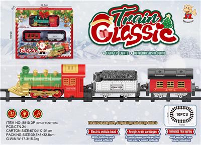 古典蒸汽电动轨道火车
(圣诞款） - OBL10392959