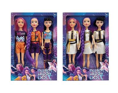 11寸实身9关节猎魔女团娃娃（3只装） 2款混 - OBL10393097