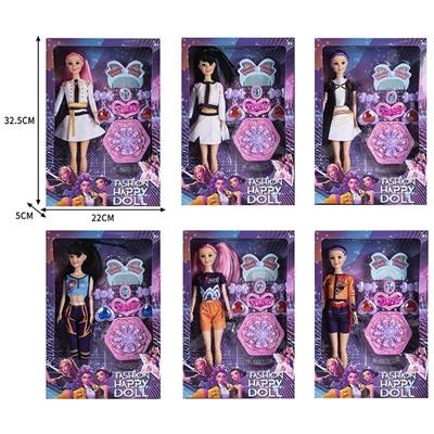 11寸实身3D眼K-POP猎魔女团娃娃带配件 6款混 - OBL10393105