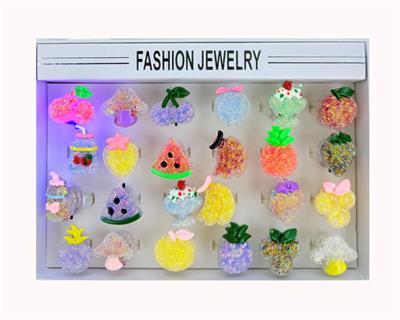 盒庄24只砂糖水果闪光戒指 - OBL10394310