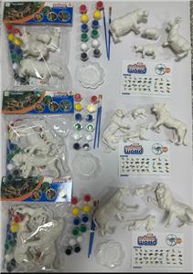 DIY彩绘【老虎+狮子+河马亲子一家人】3款混装 - OBL10394843