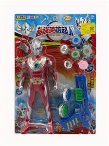 31.5CM专利超人（声光）+陀螺枪+陀螺+配件 - OBL10395216