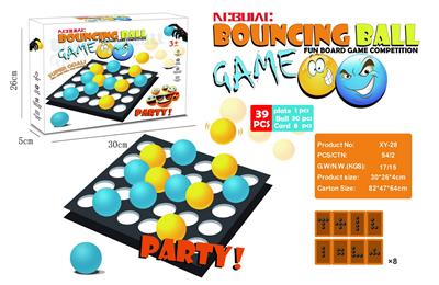 亲子互动桌面弹跳乒乓球多人对战益智比赛桌游游戏+游戏卡 - OBL10396317