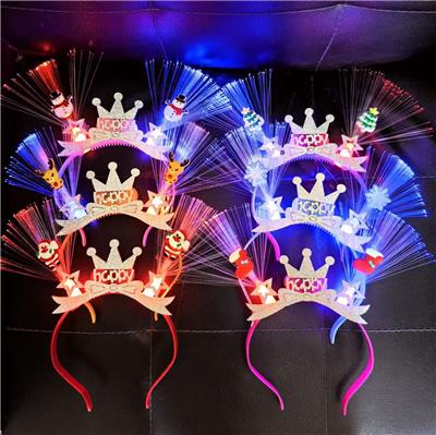 发光圣诞光纤头箍/图色混装 - OBL10397282