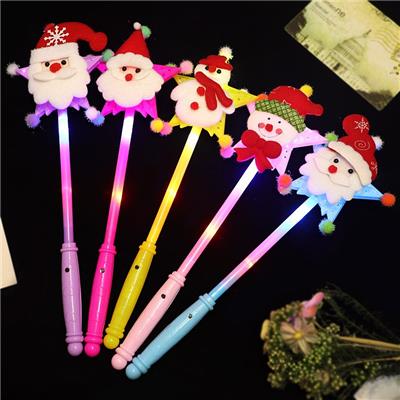 新款圣诞五星闪光棒/图色混装 - OBL10397283
