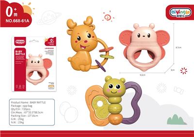 蝴蝶，蜜蜂，小鹿，三款混装摇铃 - OBL10398442