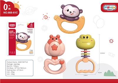 香蕉猴，摇摆花，青蛙，三款混装摇铃 - OBL10398444