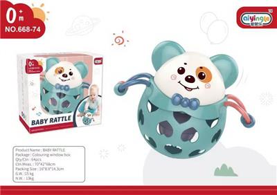 北欧色软胶狗摇铃 - OBL10398454