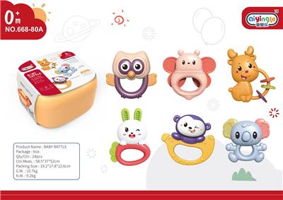 6只装水煮牙咬摇铃 - OBL10398469