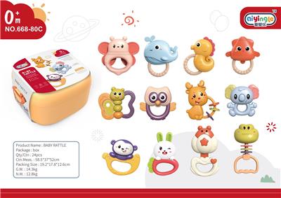 12只装水煮牙咬摇铃 - OBL10398471