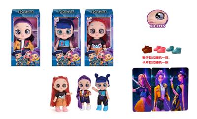 1比1美国Q版卡通5D真眼珠14寸全搪胶猎魔娃娃功能带音乐主题曲带金貂卡片一张 - OBL10398624