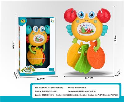 螃蟹牙胶摇铃 （红/蓝2色混装） - OBL10398887