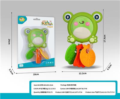 卡通音乐青蛙牙胶摇铃 - OBL10398904