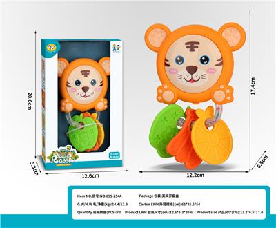 卡通音乐老虎牙胶摇铃 - OBL10398907