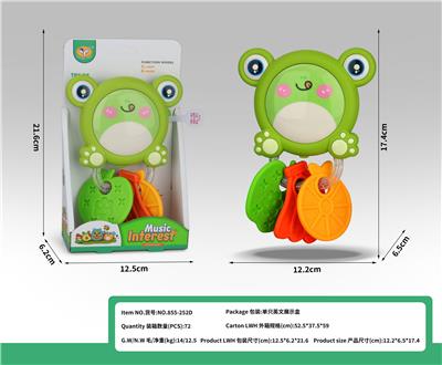卡通音乐青蛙牙胶摇铃 - OBL10398944