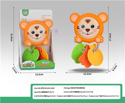 卡通音乐老虎牙胶摇铃 - OBL10398946