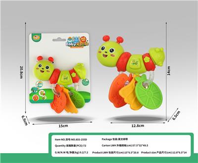 卡通毛毛虫牙胶解压摇铃 - OBL10398947