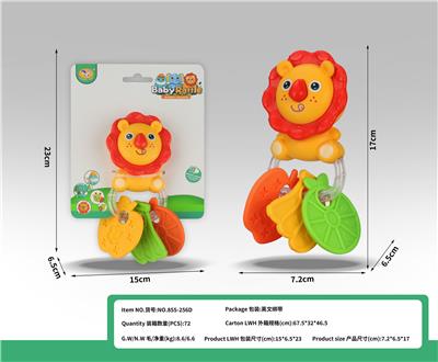 卡通狮子牙胶解压摇铃 - OBL10398948