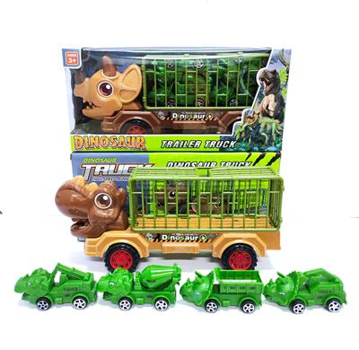 恐龙惯性工程车+四只回力恐龙车 - OBL10399515
