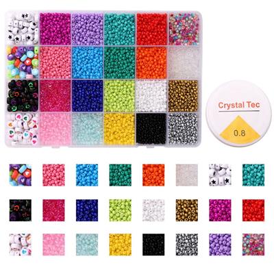 3mm米珠+字母珠+线（24格） - OBL10400897