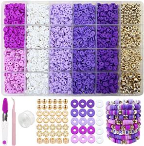 软陶片+4mm金珠+隔珠+剪刀镊子线 24格 - OBL10400929