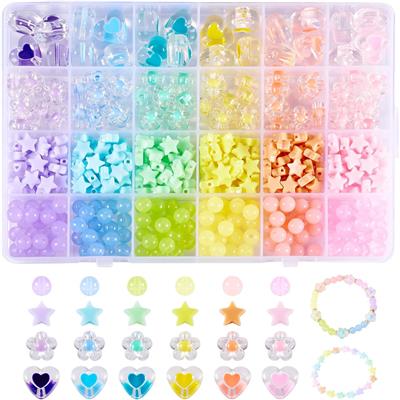 珠中珠+五角星+8mm圆珠+线 24格 - OBL10400931