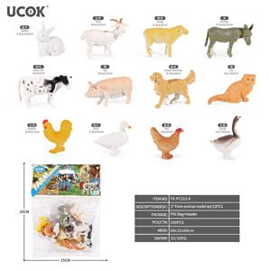 12只3寸农场动物模型套装 - OBL10401260