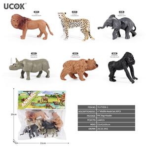 6只4寸野生动物模型套装 - OBL10401275