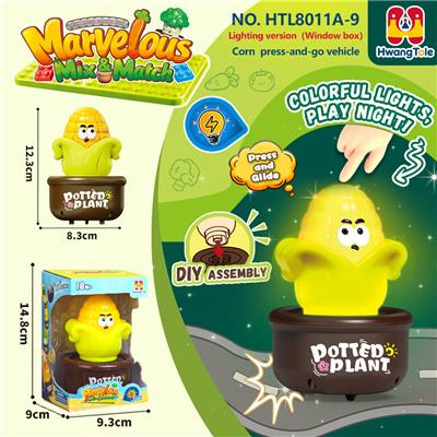 果蔬类按压车
玉米按压滑行车
按压车 卡通车按压滑行
压力车 按压萌趣车
DIY积木底座拆卸
（七彩渐变灯光版）
（产品采用UV工艺） - OBL10401320