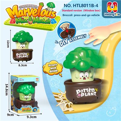 果蔬类按压车
西兰花按压滑行车
按压车 卡通车按压滑行
压力车 按压萌趣车
DIY积木底座拆卸
（产品采用UV工艺） - OBL10401325
