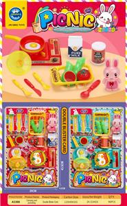 高频双吸塑小兔露营野餐过家家套装 厨房餐具 - OBL10401526