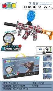 MP5升级版电动水弹枪（灯光带火炮）（骷髅红色） - OBL10402211