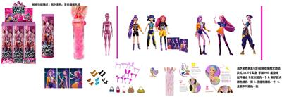 水溶变色泡水系列  K-POP 猎魔女团动画版11.5寸实身带Rumi鲁米打歌芭比带金貂卡片一张带发夹带手提包3款6PC混装 - OBL10402347