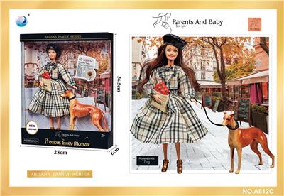 11.5寸女人遛狗 - OBL10402587