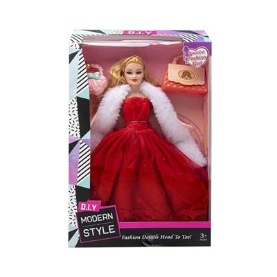 11.5寸实身活手婚纱芭比带包包配件 - OBL10402873