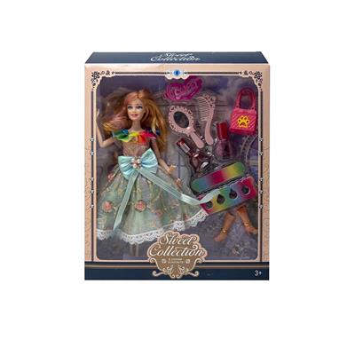 11.5寸实身9关节婚纱芭比带打扮吸塑配件包包 - OBL10402884