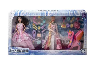 11.5寸实身9关节婚纱芭比2只带飞马打扮吸塑配件 - OBL10402901