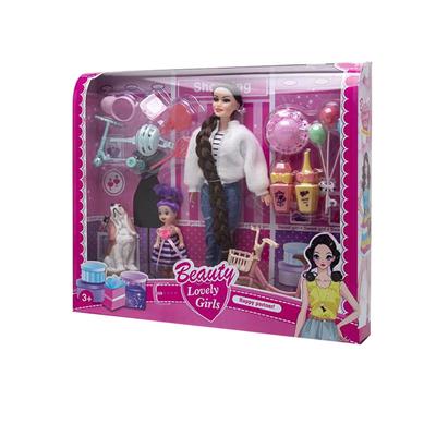 11.5寸9关节时装芭比带气球吸塑和车车吸塑配件3寸仔狗狗 - OBL10402920