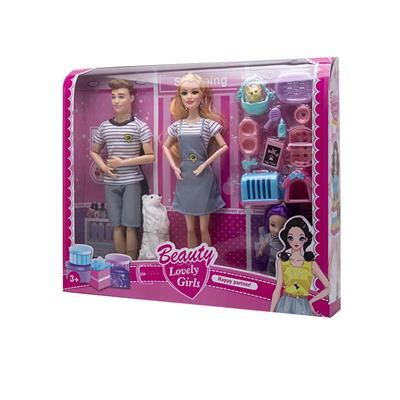 11.5寸9关节实身芭比和11.5寸关节男人实身5寸仔和狗狗吸塑配件 - OBL10402921