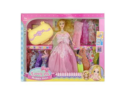 11.5寸实身活手婚纱芭比带大包包吊裙配件 - OBL10402972