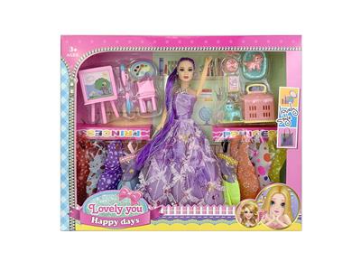 11.5寸空身活手婚纱芭比带黑板吸塑狗狗吸塑吊裙配件 - OBL10402978