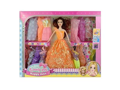 11.5寸实身活手婚纱芭比带吊裙配件 - OBL10402985