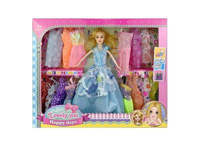 11.5寸实身活手婚纱芭比带吊裙配件 - OBL10402987