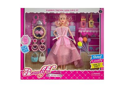 11.5寸实身9关节婚纱芭比带打扮装饰吸塑配件吸塑气球香水瓶配件 - OBL10403004